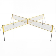 Set Pallavolo 4 Square 14FT, Gioco Portatile 4 Vie per Giardino Spiaggia Pallone