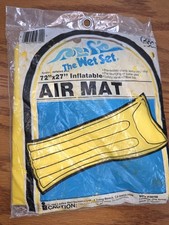 72x27 The Wet Set Intex Vintage 1983 Original Yellow Inflatable Air Mat 59700