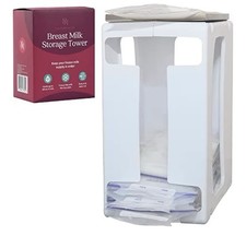 Breast Milk Storage Tower with Tray - Nurse  Nourish - Holds Up to 60 oz -