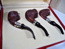 PIPA PIPE SER JACOPO SET 3 PIPES  THE SOUND OF SILENCE R1 RUSTIC NEW NUOVE.