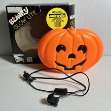 VIntage Blinky Glow Lite Non Blinking Pumpkin Jack O Lantern Blow Mold 1994