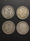 Lot of 4 Morgan Silver Dollars 1879 1880 1890 1901 90% Silver
