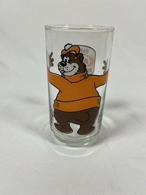 Vintage A&W Family Restaurant Glass Bear Hugging Root Beer Promo Drinking Cup