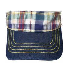 Unbranded Golf Slideback Sun Visor Cap Multi One Size Adjustable Plaid Blank