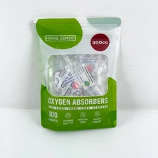 300cc Oxygen Absorbers 100ct with Indicator for Long Term Food Storage Mylar Bag