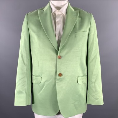 ACNE STUDIOS Größe 42 Grün Lime Viskose-Mix Sport-Sakko mit Schalkragen