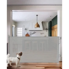 Retractable Baby Safety Gate, Mesh, 33" Tall, Extends to 55" Wide, Gray 🛡️