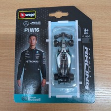 Bburago 58002R Mercedes Benz AMG W16 #63 G Russell 2025 F1 1:64 Scale