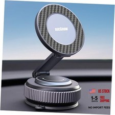 Magnetic Car Phone Holder for Magsafe, Alloy 360 Folding Cell Car Carbon Fiber