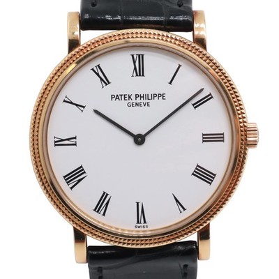 Patek Philippe 5120J-001 Calatrava 35mm 18k Yellow Gold White Dial  Watch