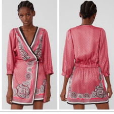 Zara Pink Kimono Wrap Dress Size XS