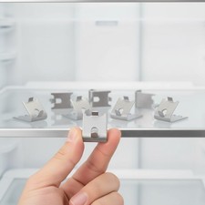 8 Pack Stainless Steel Refrigerator Shelf Support Clips for Easy Installation