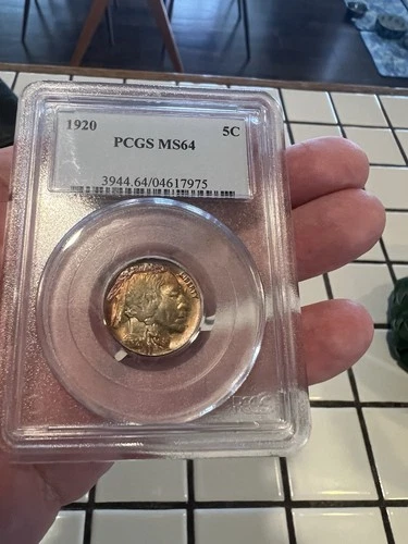 New Listing1920 -P PCGS MS- 64 Toned Buffalo Nickel
