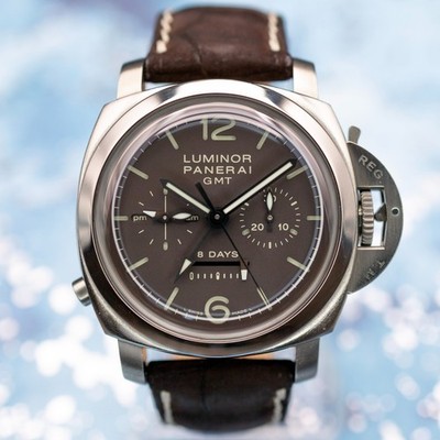 Panerai Luminor 1950 Monopulsante GMT Chrono Titanium Tobacco 44mm Box PAM00311