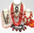 VINTAGE TO NOW FASHION/COSTUME JEWELRY NECKLACE LOT, ASSORTED TYPES & MATERIALS