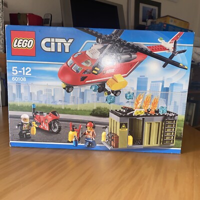 LEGO City 60108 - Feuerwehr Löscheinheit/Helikopter/Hubschrauber mit OVP & BA