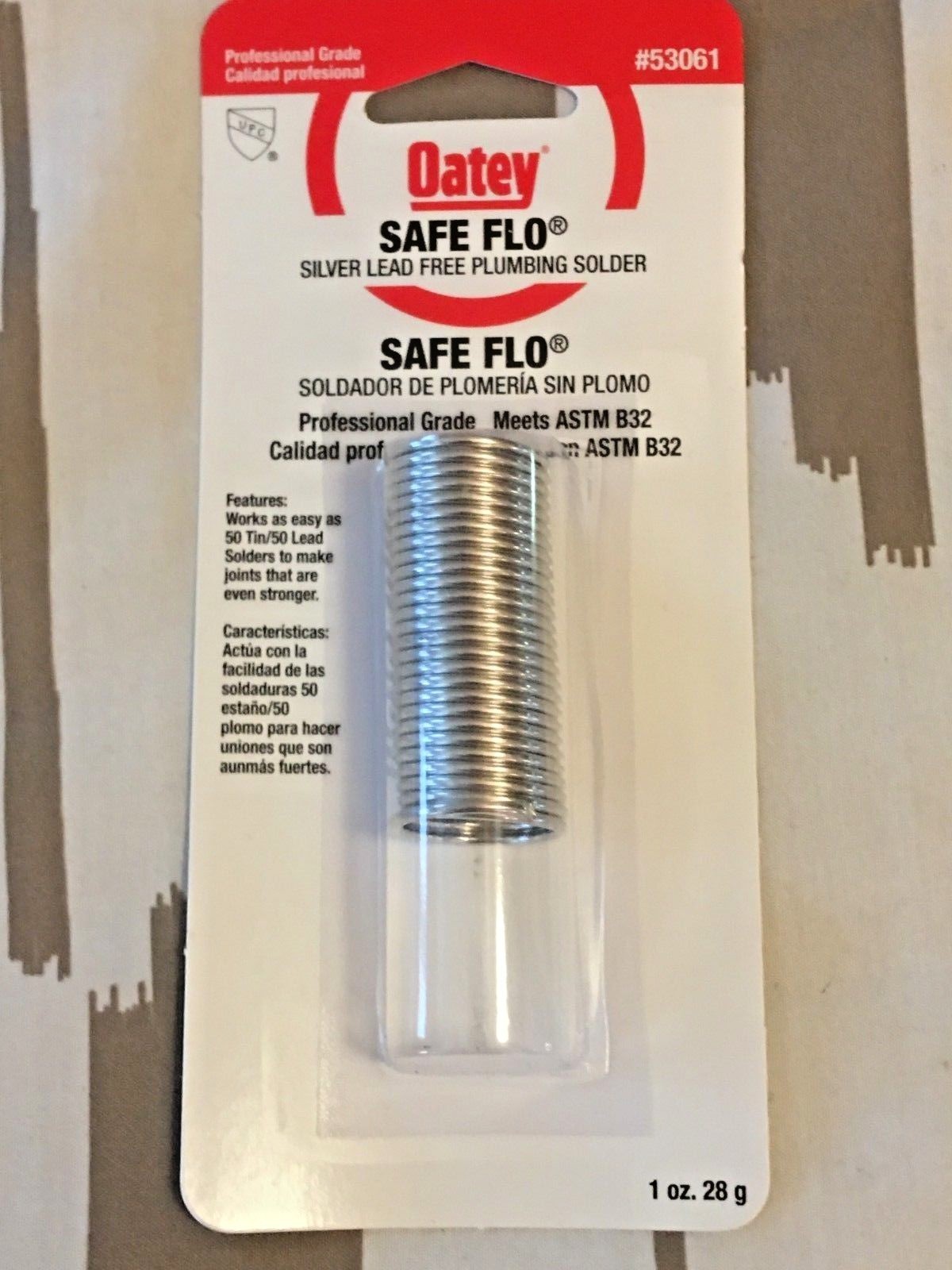 SOLDER, Oatey, Safe Flo, Silver Lead Free Plumbing Solder, Pro Grade 53061 new 