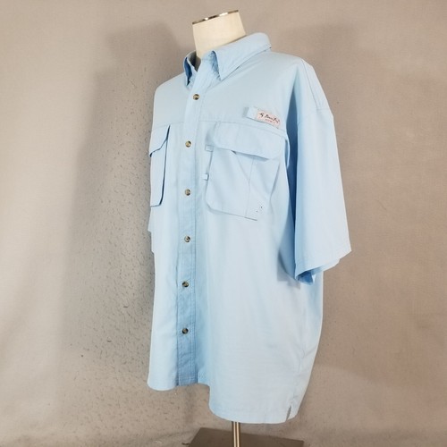 Bimini Bay shirt men's 3XL blue short sleeve outdoor vented fishing - Picture 6 of 10