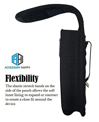 Large Black Vertical Flip Phone Case DURA XV, Insulin Pump Belt Pouch Holster - Image 3 of 4