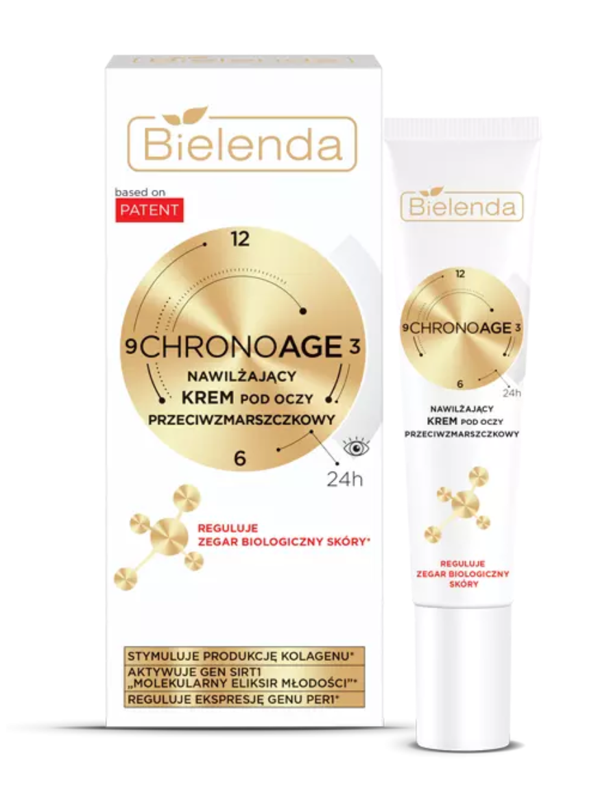 Bielenda Chrono Age 24H Hydrating Anti-Wrinkle Eye Cream 15ml CoQ10 Peptide - Image 7