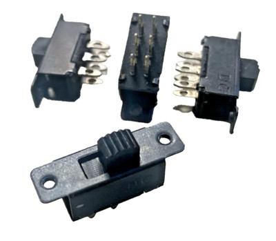 80x Mini Switch Schiebe-Schalter 6 Pin Panel Mount DC 50V 0.5A 2 Pos DPDT 2P2T