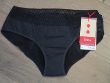 THINX BLACK HIPHUGGER SUPER ABSORBENCY PERIOD-PROOF PANTIES SIZE XL   NEW