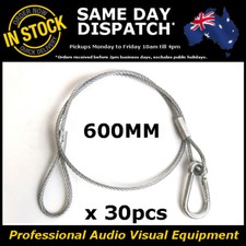 30 x 600mm Steel Safety Security Cable Stage Lighting Light Clamp LED PAR Can