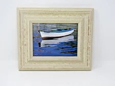 Art in Motion Boat Signed Secker Art Print under Glass Wood Frame