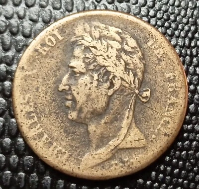 GUYANE ET SENEGAL 5 CENTIMES 1825 A Charles X Bronze - Photo 1/2