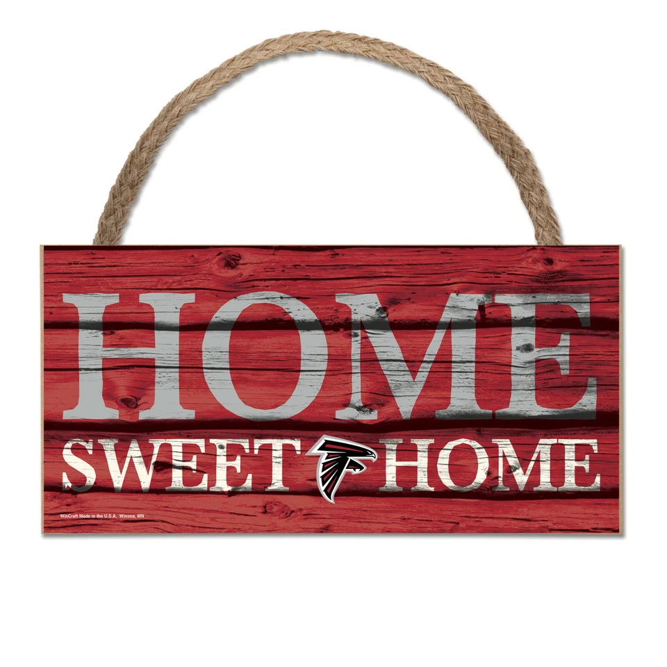 NFL Atlanta Falcons Home Sweet Wood Sign Holzschild Holz Wandschmuck Deko