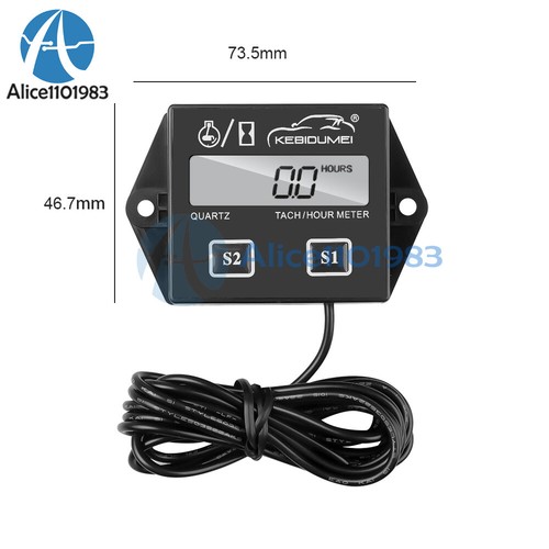 Digital RPM Tach Hour Meter Tachometer Gauge For Motorcycle Dirt Bike 2/4 Stroke - Picture 2 of 7