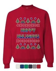 Feliz holigays Sudadera Gay feliz Navidad Ho Ho Ho LGBT Suéter De Navidad |  eBay