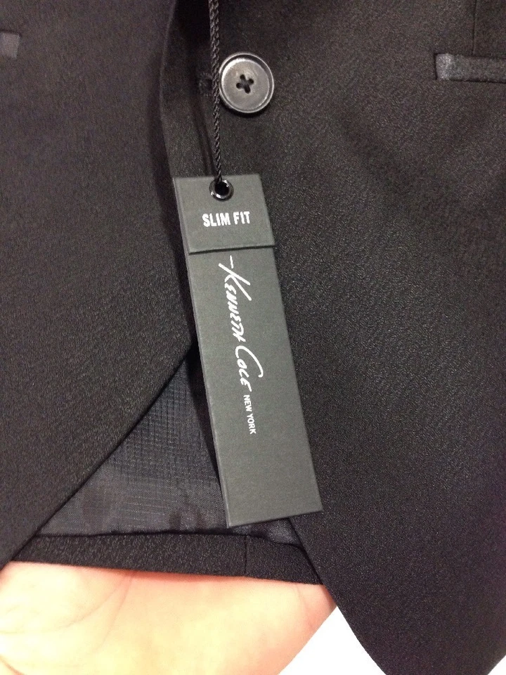 KENNETH COLE MEN'S SLIM FIT SPORTS COAT COLOR BLACK SIZE 36S NWT - Image 4 of 4