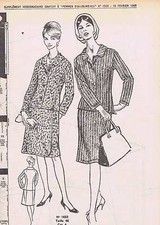 PATRON DE COUTURE "FEMMES d'AUJOURD'HUI " 1965 Tailleur de Printemps taille 46