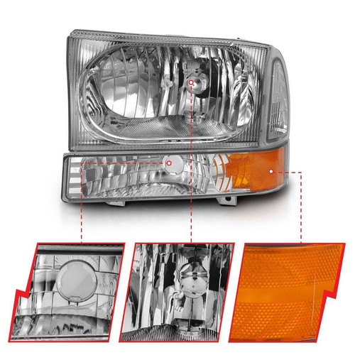Anzo For 2000- 2004 Ford Excursion Crystal Headlight / Corner Light Amber 111458 - Picture 3 of 7