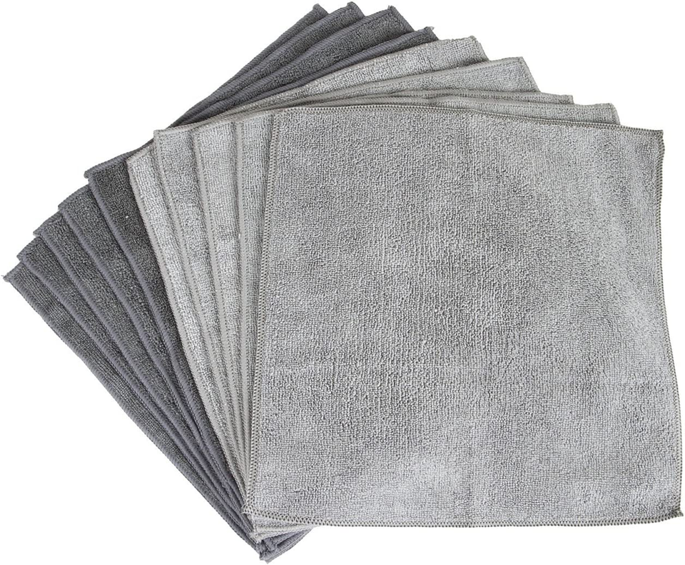 Stainless Steel Microfiber Cloths, Soft Absorbent NonAbrasive Cleaning