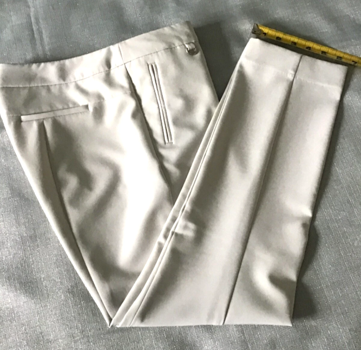 OFF WHITE Adrianna Papell Vestito Pantalone Pantalone Taglia 8 Tan Off White Lavoro Ufficio Elasticizzato