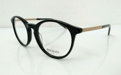 Balmain Paris occhiale da vista 1063 rotondo nero oro decorata €200 viso  piccolo | eBay