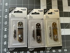 New 3-pack lot 3/4" x 2-3/4" mini Antique Brass HASP National Hardware #N211-904