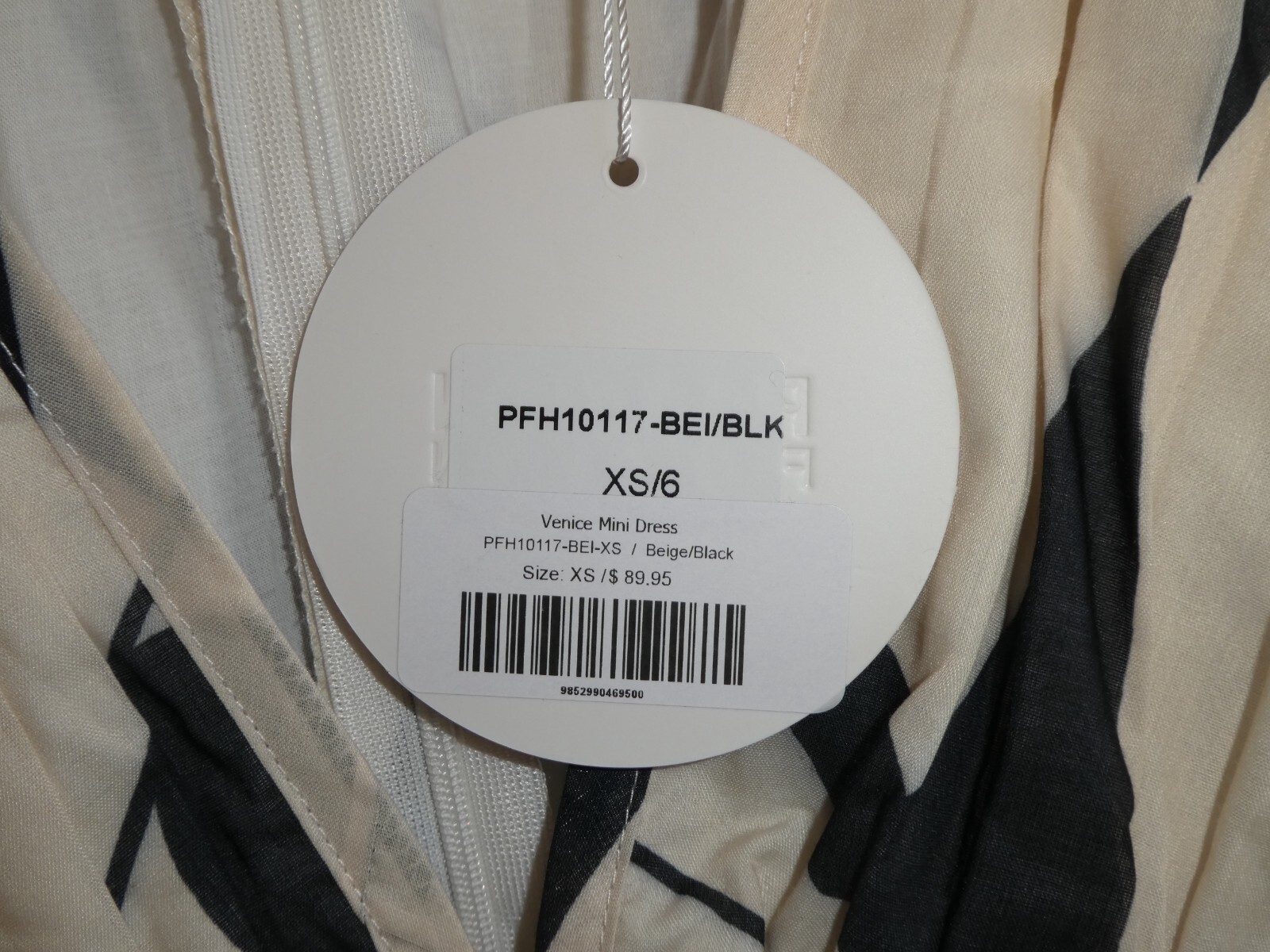 PASSION FUSION BLACK / BIEGE V NECK MINI DRESS SIZE 6 BNWT eBay