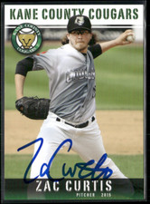 Zac Curtis Signed 2015 Kane County Cougars IP Auto