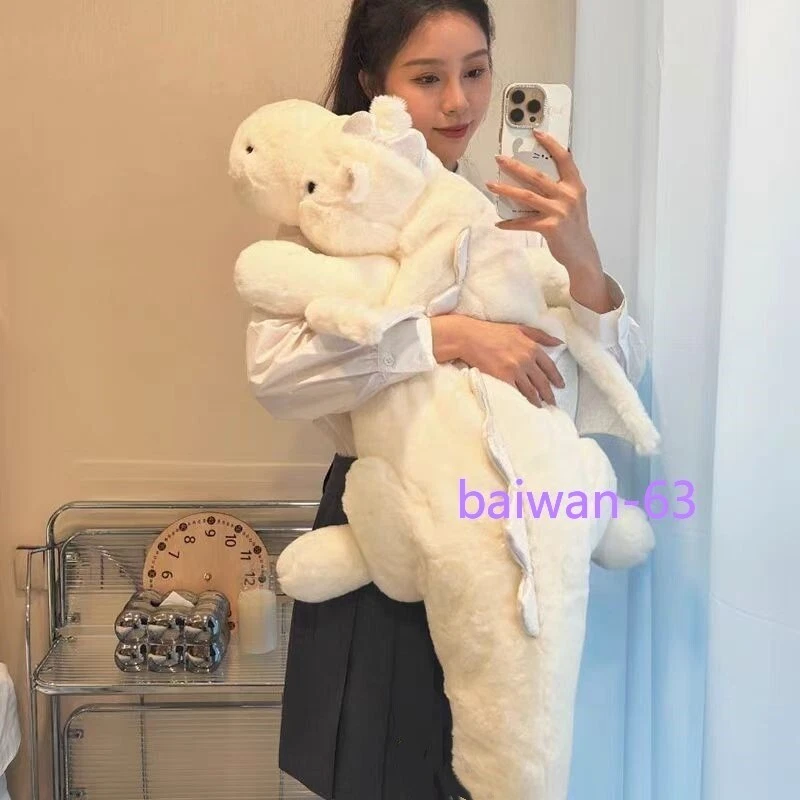 Snow Dragon Plush Toy Cute Soft Little Dragon Pillow Doll Birthday Gift Decorate - Image 4 of 4