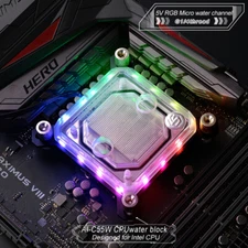 CPU Water Cooling Block With 5V RGB For Intel LGA1150 1151 1155 1156 2011 NEW