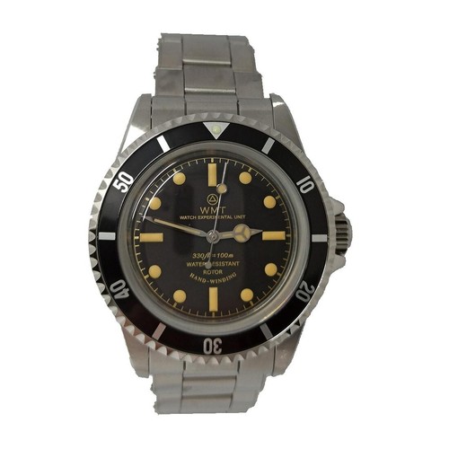 Montre Plongeuse Automatique Walter Mitt Royal Marine - Cadran Noir, Boîtier Acier 316L, étanche 100m - Neuf Avec Boîte