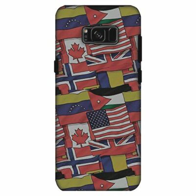 AMZER Shockproof Slim Fit Dual Layer Handcrafted Designer Printed Case for Samsu