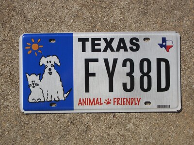 Animal Friendly License Plate Dog Cat Cats Dogs Animals Pet Pets