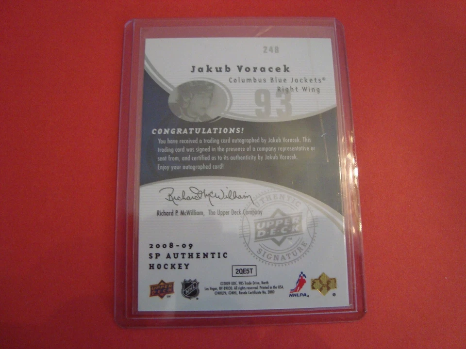 2008 09 SP AUTHENTIC Future Watch AUTOGRAPH ROOKIE 249 Fabian Brunnstrom 021/999 - Image 4 of 4