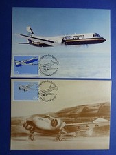LOT 923 CARTE MAXIMUM " AÇORES  PORTUGAL AVION BEECHCRAFT et ATP BRITIISH " 1991