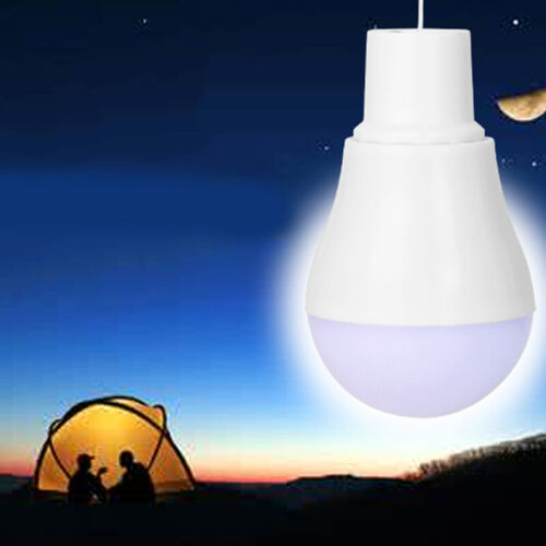 Solar Powered Lamp Portable Led Bulb Lights Rechargeable Camp Tent Night Fishing - Picture 1 of 14