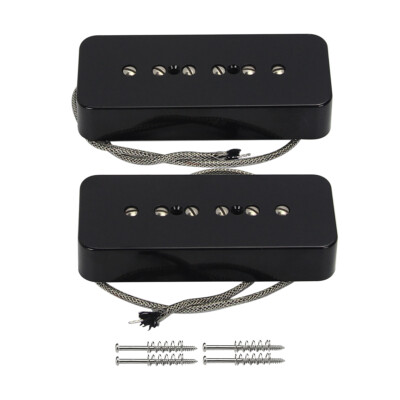 FLEOR Set Alnico 5 Soap Bar P90 Hals + Brücke Pickup Single Coil für LP Gitarre